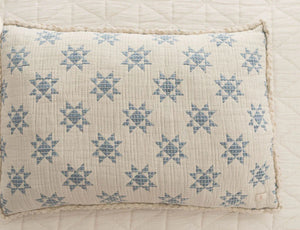 NEW GRAIN STAR QUILT PILLOWCASE || SKY