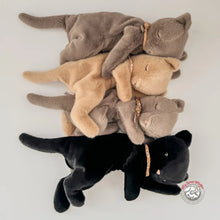 Load image into Gallery viewer, MAILEG Sleeping kitten plush, Medium - Black
