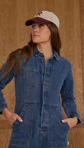 RYLEE + CRU LONG SLEEVE COVERALL | INDIGO DENIM