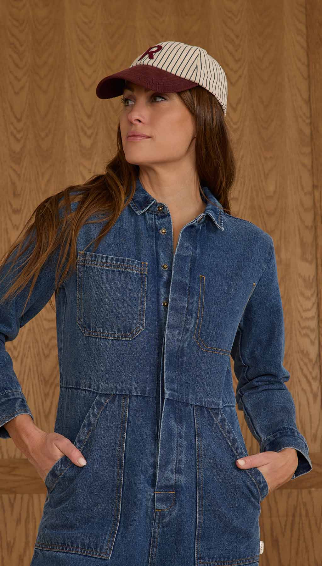 RYLEE + CRU LONG SLEEVE COVERALL | INDIGO DENIM