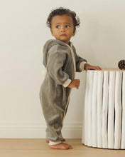 Load image into Gallery viewer, SALE - QUINCY MAE VELOUR ZIP JUMPSUIT || FOREST
