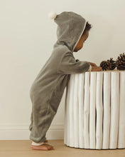 Load image into Gallery viewer, SALE - QUINCY MAE VELOUR ZIP JUMPSUIT || FOREST
