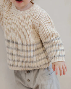 QUINCY MAE REX SWEATER || FOX STRIPE