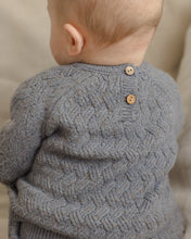 Load image into Gallery viewer, QUINCY MAE KNIT SWEATER HEATHERED SLATE
