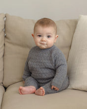Load image into Gallery viewer, QUINCY MAE KNIT SWEATER HEATHERED SLATE
