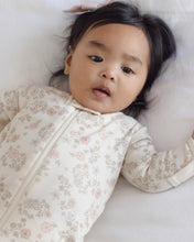 Load image into Gallery viewer, QUINCY MAE ZIP LONG SLEEVE SLEEPER FOOTIE FLORAL VINE
