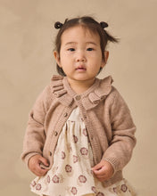 Load image into Gallery viewer, QUINCY MAE RUFFLE COLLAR CARDIGAN HEATHERED ALMOND
