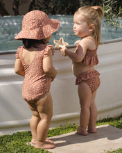 Load image into Gallery viewer, QUINCY MAE SMOCKED RUFFLE BIKINI POPPY FLORAL
