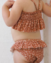 Load image into Gallery viewer, QUINCY MAE SMOCKED RUFFLE BIKINI POPPY FLORAL

