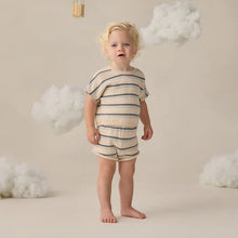Load image into Gallery viewer, QUINCY MAE RELAXED SUMMER KNIT SET OCEAN STRIPE
