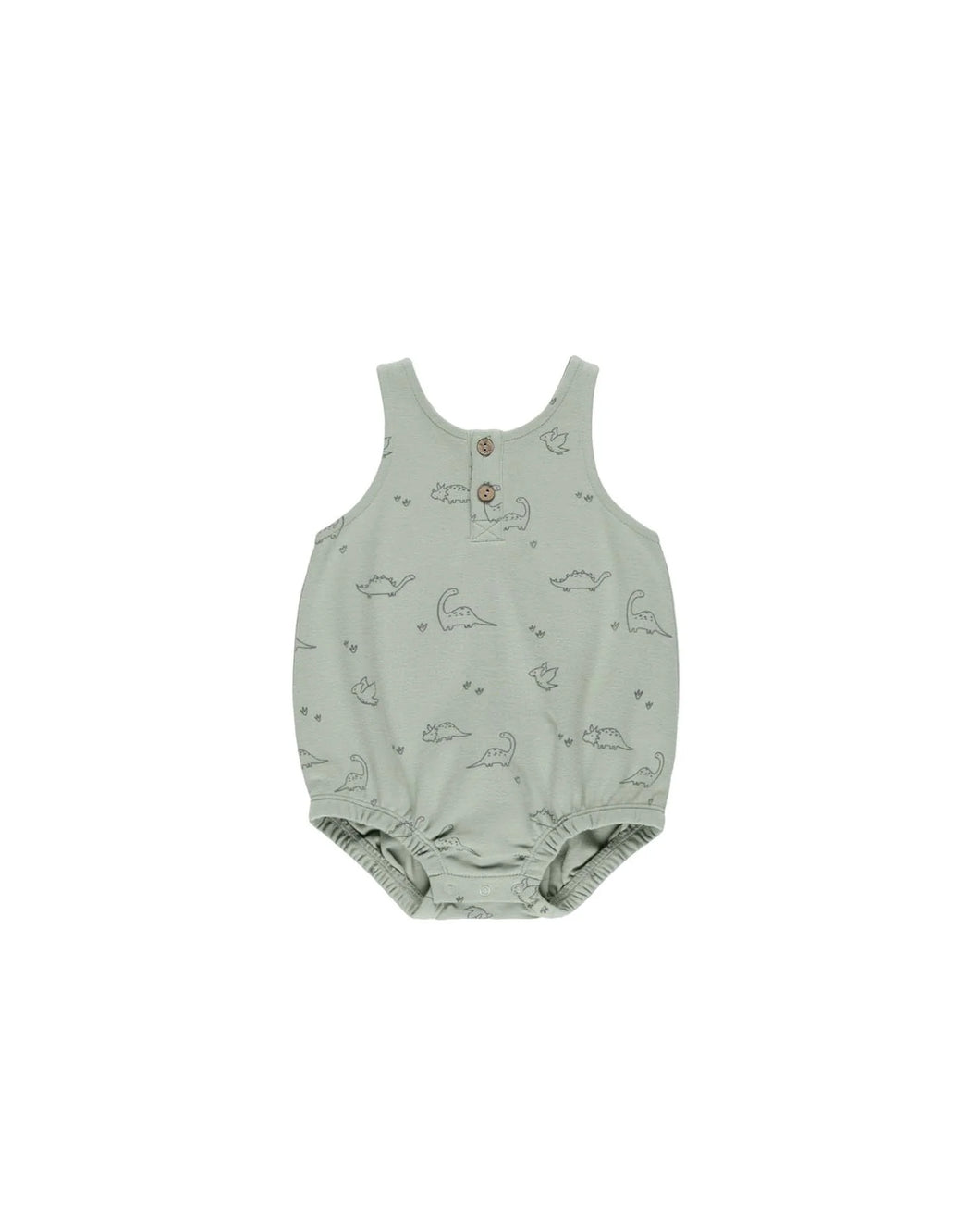 QUINCY MAE SLEEVELESS BUBBLE ROMPER || DINO