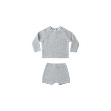 Load image into Gallery viewer, QUINCY MAE SUMMER KNIT SET HEATHERED SKY
