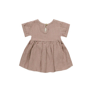 QUINCY MAE BRIELLE DRESS || PLUM GINGHAM