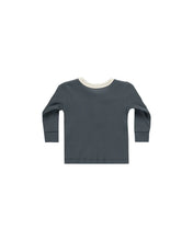 Load image into Gallery viewer, SALE - QUINCY MAE RIBBED HENLEY || INDIGO
