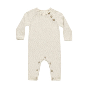 SALE - QUINCY MAE COZY HEATHER KNIT JUMPSUIT || NATURAL