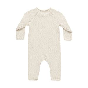 SALE - QUINCY MAE COZY HEATHER KNIT JUMPSUIT || NATURAL