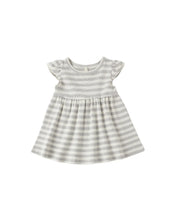 Load image into Gallery viewer, QUINCY MAE FLUTTER SLEEVE DRESS SKY STRIPE
