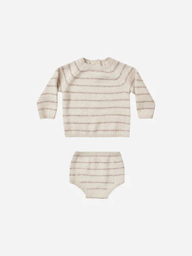 SALE - QUINCY MAE BAILEY KNIT SET || HEATHERED OAT STRIPE