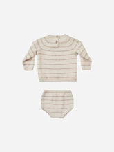 Load image into Gallery viewer, SALE - QUINCY MAE BAILEY KNIT SET || HEATHERED OAT STRIPE
