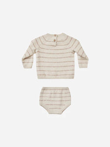 SALE - QUINCY MAE BAILEY KNIT SET || HEATHERED OAT STRIPE