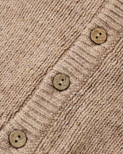 Load image into Gallery viewer, QUINCY MAE RUFFLE COLLAR CARDIGAN HEATHERED ALMOND
