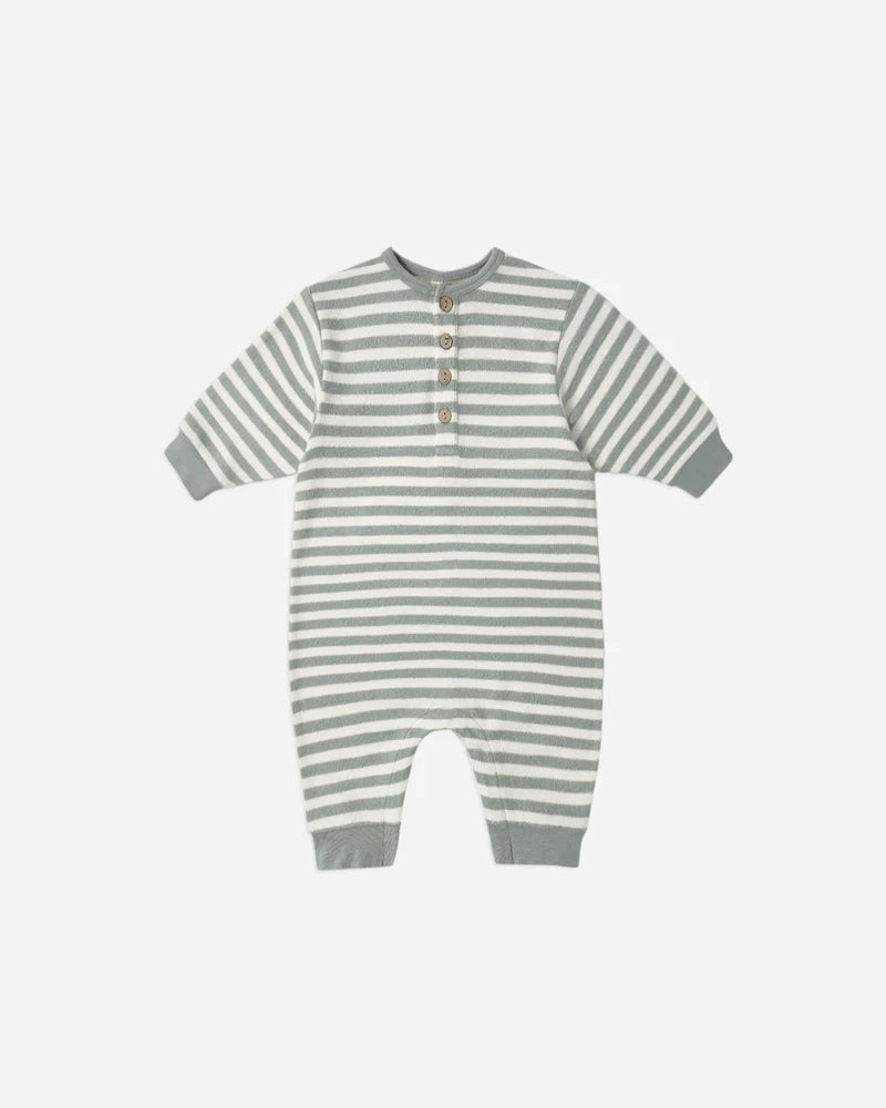QUINCY MAE RELAXED JUMPSUIT || BLUE STRIPE
