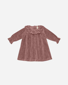 SALE _ QUINCY MAE VELOUR BABY DRESS || FIG