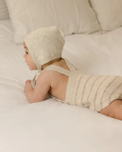 SALE - QUINCY MAE TATUM ROMPER || HEATHERED OAT