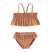 Load image into Gallery viewer, QUINCY MAE SMOCKED RUFFLE BIKINI POPPY FLORAL
