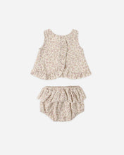 Load image into Gallery viewer, QUINCY MAE RUFFLED TULIP TOP + BLOOMER SET DAHLIA
