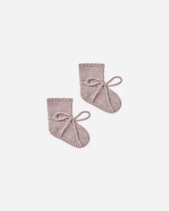QUINCY MAE KNIT BOOTIES || LAVENDER