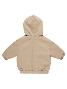 SALE - QUINCY MAE ORGANIC CORDUROY HOODED JACKET || LATTE