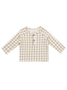 QUINCY MAE ORGANIC ZION SHIRT || CINNAMON PLAID