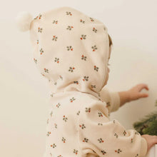 Load image into Gallery viewer, SALE - QUINCY MAE VELOUR ZIP JUMPSUIT || HOLLY BERRY
