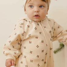 Load image into Gallery viewer, SALE - QUINCY MAE VELOUR ZIP JUMPSUIT || HOLLY BERRY
