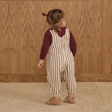 Load image into Gallery viewer, RYLEE + CRU VINTAGE OVERALL || BURGUNDY STRIPE
