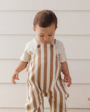 Load image into Gallery viewer, RYLEE &amp; CRU CARGO BABY OVERALL FAWN PINSTRIPE
