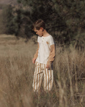 Load image into Gallery viewer, RYLEE &amp; CRU BAGGY PANT FAWN PINSTRIPE
