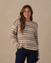 Load image into Gallery viewer, RYLEE &amp; CRU WOMEN'S JACQUES SWEATER DUSTY BLUE STRIPE
