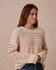 RYLEE + CRU JACQUES SWEATER || POPPY STRIPE