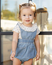 Load image into Gallery viewer, RYLEE &amp; CRU RUFFLE COLLAR BODYSUIT || BLUE DITSY
