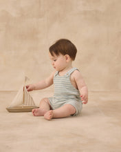 Load image into Gallery viewer, RYLEE &amp; CRU GIO ROMPER SEAFOAM TERRY STRIPE
