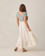 Load image into Gallery viewer, RYLEE + CRU WOMEN'S POINTELLE TEE SEA GREEN
