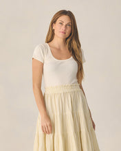 Load image into Gallery viewer, RYLEE + CRU WOMEN'S POINTELLE TEE IVORY
