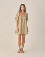 Load image into Gallery viewer, RYLEE + CRU WOMEN'S SABRINA MINI DRESS OCRE CHECK
