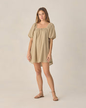 Load image into Gallery viewer, RYLEE + CRU WOMEN'S SABRINA MINI DRESS OCRE CHECK
