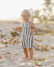Load image into Gallery viewer, RYLEE &amp; CRU DENIM SHORTALL NAVY STRIPE
