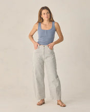 Load image into Gallery viewer, RYLEE + CRU WOMEN'S BARREL PANT RAILROAD STRIPE
