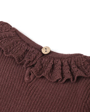Load image into Gallery viewer, RYLEE + CRU RUFFLE COLLAR BODYSUIT || BURGUNDY
