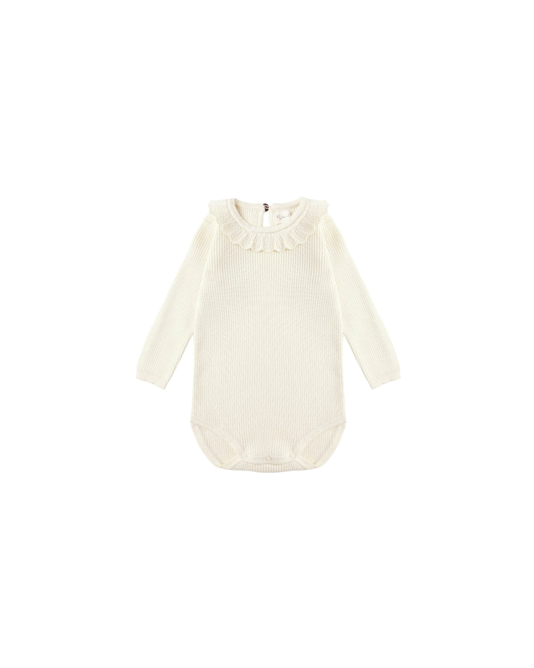 RYLEE + CRU RUFFLE COLLAR BODYSUIT || NATURAL